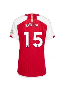 Arsenal Jakub Kiwior #15 Jalkapallovaatteet Naisten Kotipaita 2023-24 Lyhythihainen